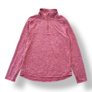 Zella | Girls Pink Performance Quarter Zip Pullover (L)